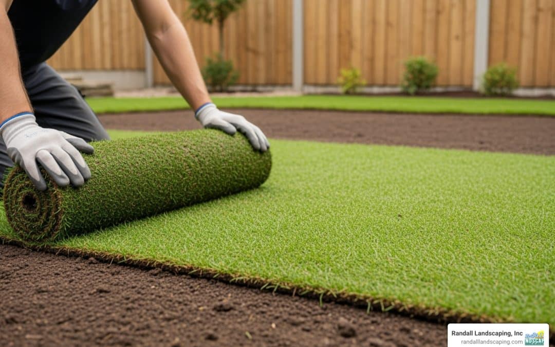 laying garden turf