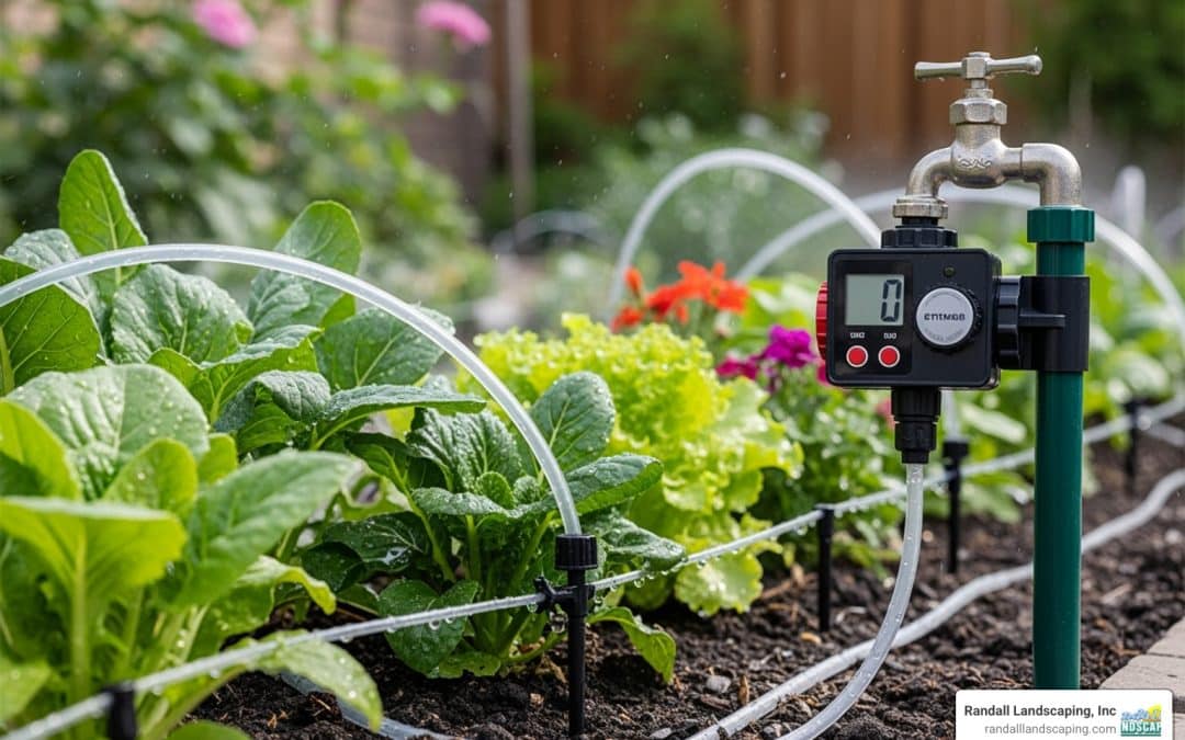 garden irrigation system with timer