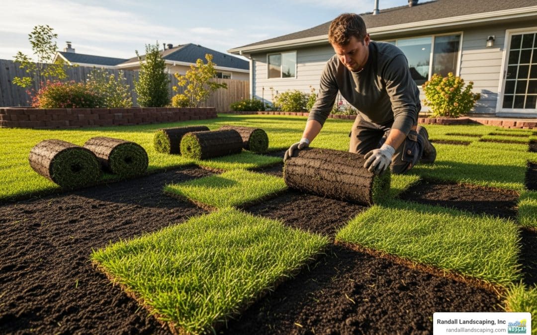 sodding lawn