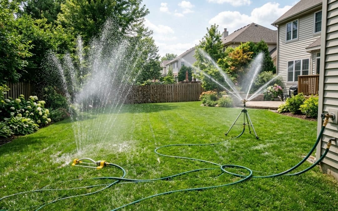 How to Set Up Above Ground Sprinklers for Large Yards